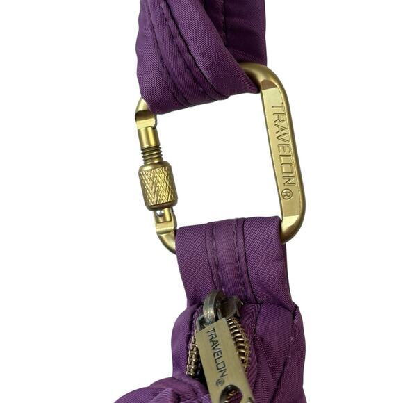 Travelon Womens Purse Purple Bag Anti Theft Crossbody - Picture 2 of 11